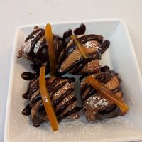 Chocolate filled beignets at True Bistro in Somerville