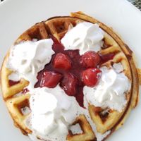 Strawberry Waffle at True Bistro in Somerville
