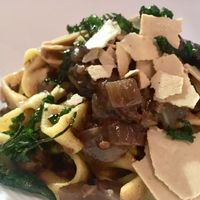 Bolognese with fried parsley  at True Bistro in Somerville