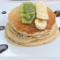 Pancakes and tofu scramble #Veganuary at Konstanz in Cozumel