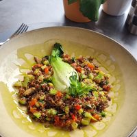 quinoa and bok choy salad at Majorenhoff in Jurmala