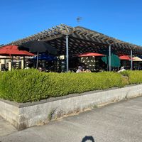 Seating along the Columbia River at McMenamins on Columbia in Vancouver