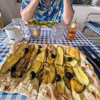 Delicious with lots of vegetables.
But not my favorite, maybe I missed a substantial amount of garlic to spice it up. I'm not a big fan of Chili oil. at La Pomme D'Adam in Hyeres