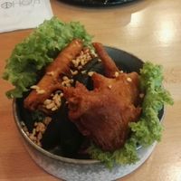 Dark bao buns with tofu in beer tempura at Boho in Lodz