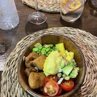 Heura poke bowl   at Tactic Beach in Castelldefels