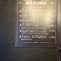 Variations of menu  at Tacos La Mina in Leadville