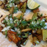 Tacos with Vegano filling  at Tacos La Mina in Leadville