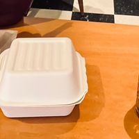 Bird town double espresso and classic pretzel (in the box are the mint chocolate brownies)  at Propaganda Coffee in Lakewood