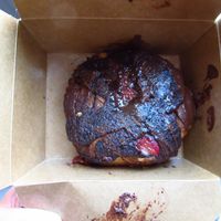 Vegan strawberry chocolate dessert at Gâto in Winnipeg