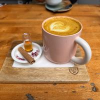 Tumeric Latte  at Levante Cafe in Balaclava