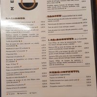 Menu at A Comanda in Ribadavia