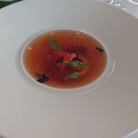 Soup with rhubarb at La Maddalena in Wroclaw