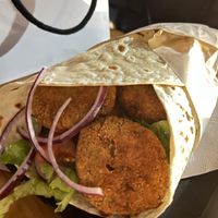 Vegan zucchini wrapps  at STATION in Bansko