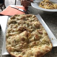 Pinsa with rosemary and garlic  at Osteria La Vigna in Isny Im Allgaeu