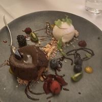 Chocolate cake with a liquid core  at Place to V in Lenzen Elbe