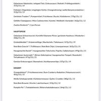 Menu oktober 2025  at Place to V in Lenzen Elbe