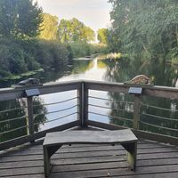 Schwimmende Plattform im Burggarten at ahead Burghotel in Lenzen Elbe