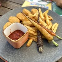 Soja Nuggets mit Pommes   at ahead Burghotel in Lenzen Elbe