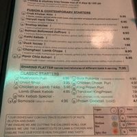 Menu well marked (see bottom of page) and starters at Zyka in Hexham