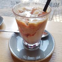 Iced Strawberry Latte at KARO18 in Bamberg