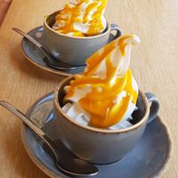 Froyo mit Mangosauce at KARO18 in Bamberg