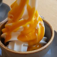 Froyo mit Mangosauce at KARO18 in Bamberg