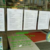 Capa verde menu at Capa Verde in Porto