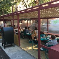 Outdoor seating at Alice's Tea Cup Chapter 1 in New York City