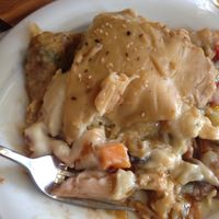 Pastitsio zoomed  at To Stachi in Crete