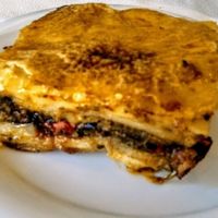 vegan moussaka at To Stachi in Crete
