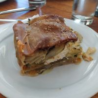 Boureki with local cheese at To Stachi in Crete