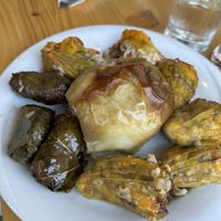 courgette flowers   at To Stachi in Crete