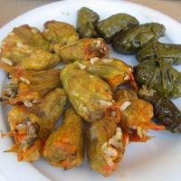 Amazing Dolmades and Anthoi. ORDER THIS!  at To Stachi in Crete
