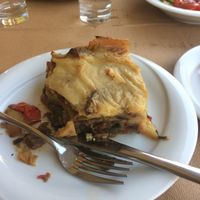 Vegan moussaka at To Stachi in Crete