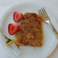 vegan dessert  at To Stachi in Crete