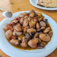 Stifado mushrooms (that comes with those gigantic Lima beans) at To Stachi in Crete