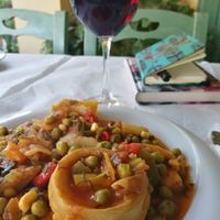 Artichokes with veggies at To Stachi in Crete