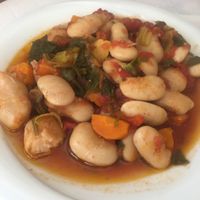 gigantes- ginat beans in tomato sause at To Stachi in Crete
