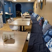 Seating at Krishna Kitchen in Newburgh