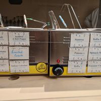 More veggie options, gf vegan pakoras, & sauces. at Krishna Kitchen in Newburgh