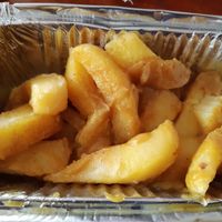 Chips with curry sauce at Taste of India in Carndonagh