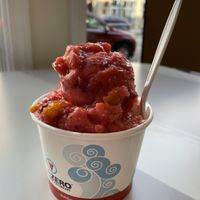 Citric Substance hold the cone at Sub Zero Nitrogen Ice Cream in Carmel