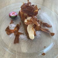 My Carrot cake. Never had dehydrated sweet carrots like that on top. Was delicious    at My True Burger and Vegan in Mallorca