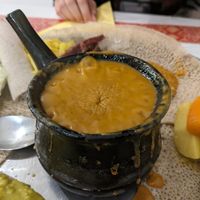 Shiro (spicy soup with legumes) at Abyssinia Restaurant Ethiopien in Toulouse