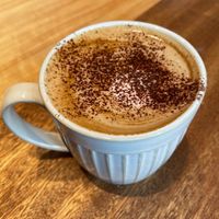 Macadamia milk latte at The Nuts Exchange in Tokyo