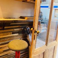 One of the seating options  at The Nuts Exchange in Tokyo