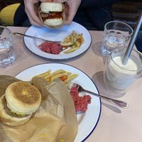 Egg muffins and smoothie!  at The Nuts Exchange in Tokyo