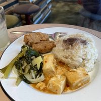 Rice plate ¥1000  at The Nuts Exchange in Tokyo