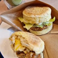 Egg and Teriyaki Muffin. Didn't make a photo from the Cheeseburger at The Nuts Exchange in Tokyo