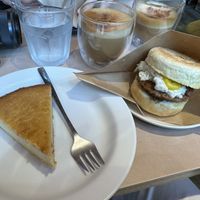 Cheese cake and egg muffinns  at The Nuts Exchange in Tokyo